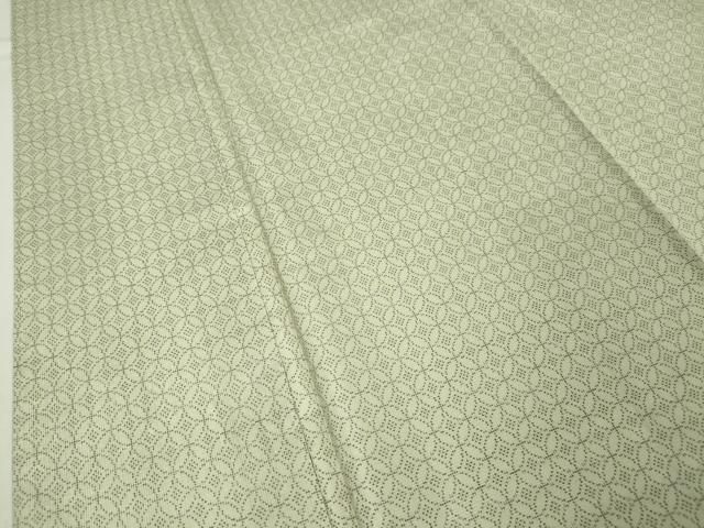 平和屋本店□極上 本場大島紬 白大島 7マルキ 七宝文 逸品 未使用