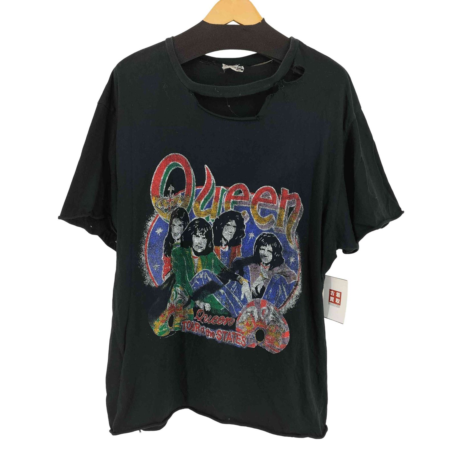 ユーズドフルギ USED古着 00s 両面プリントバンドTシャツ ボロ メンズ 表記無 