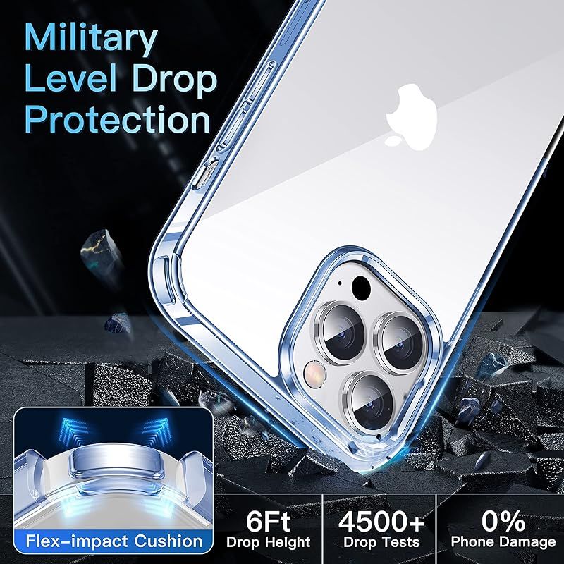 新品 【透明感持続・黄変防止】CASEKOO iPhone13 Pro 用 ケース 耐衝撃 米軍MIL規格 ストラップホール付き 6.1インチ カバー  ワイヤレス充電対応 アイフォン カストマイズOK 13 Pro 用(クリスタル・ - ウクライナ東部