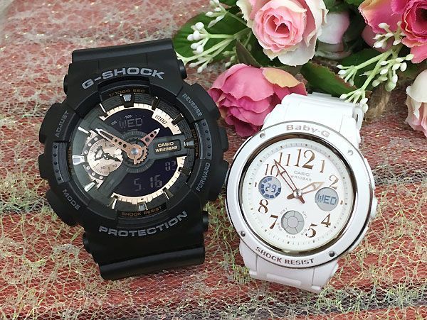 恋人たちのGショック ペアウオッチ Gショック ペア G-SHOCK BABY-G  ペア腕時計 カシオ 2本セット アナデジ GA-110RG-1AJF BGA-150EF-7BJF  ラッピング無料 ペアウオッチ クリスマス クリスマス プレゼント