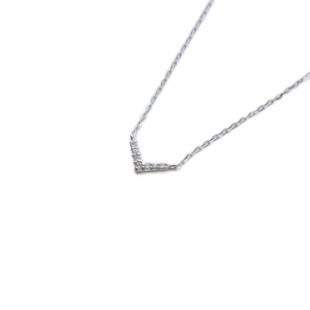 エテ ete レイヤー ダイヤモンド ネックレス ペンダント K10WG