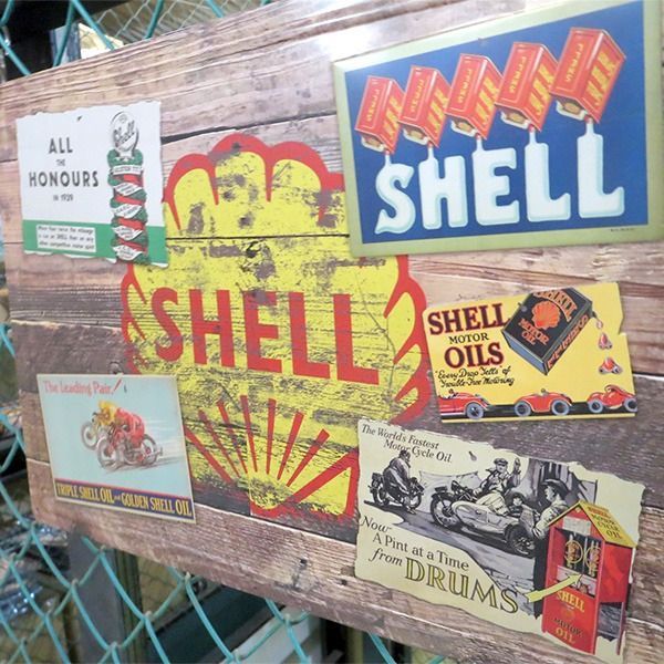 ブリキ看板 ガスポンプ SHELL レトロ エンボスメタルサイン ヴィンテージ 楽天市場】ブリキ看板 ガスポンプ SHELL レトロ エンボスメタル