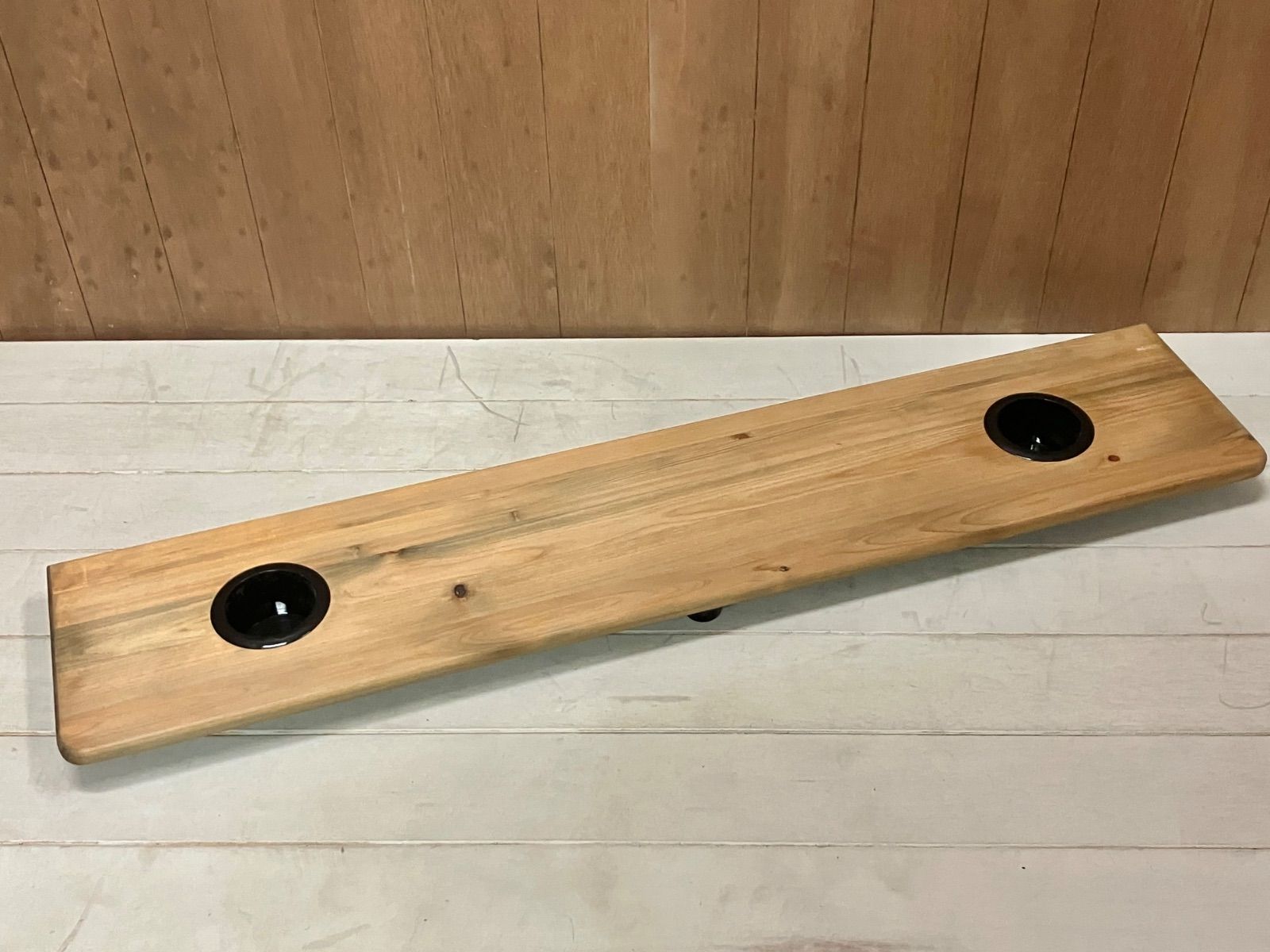 一点商品 ハイエースバン セカンドテーブル S-GL DX兼用 ひのき 鉄媒染+オイル塗装 ワンオフ ハンドメイド