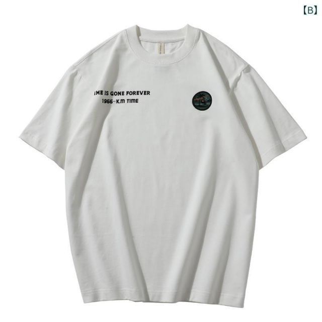 [3XL【90-100kg】]メンズ 男性用 ファッション オシャレ シンプル 大人 かっこいい ストリート ヒップホップ HipHop アメリカンン 250 グラム ヘビーウェイト 半袖 T シャツ 夏 ピュアコットン ハイ 