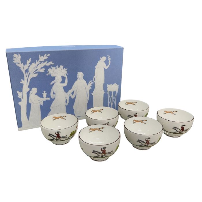 WEDGWOOD ウエッジウッド HUNTING SCENES ハンティングシーン ジャパニーズティーカップ 6客セット 廃盤 BONE CHINA  ボーンチャイナ 湯呑 中古 1 - メルカリ