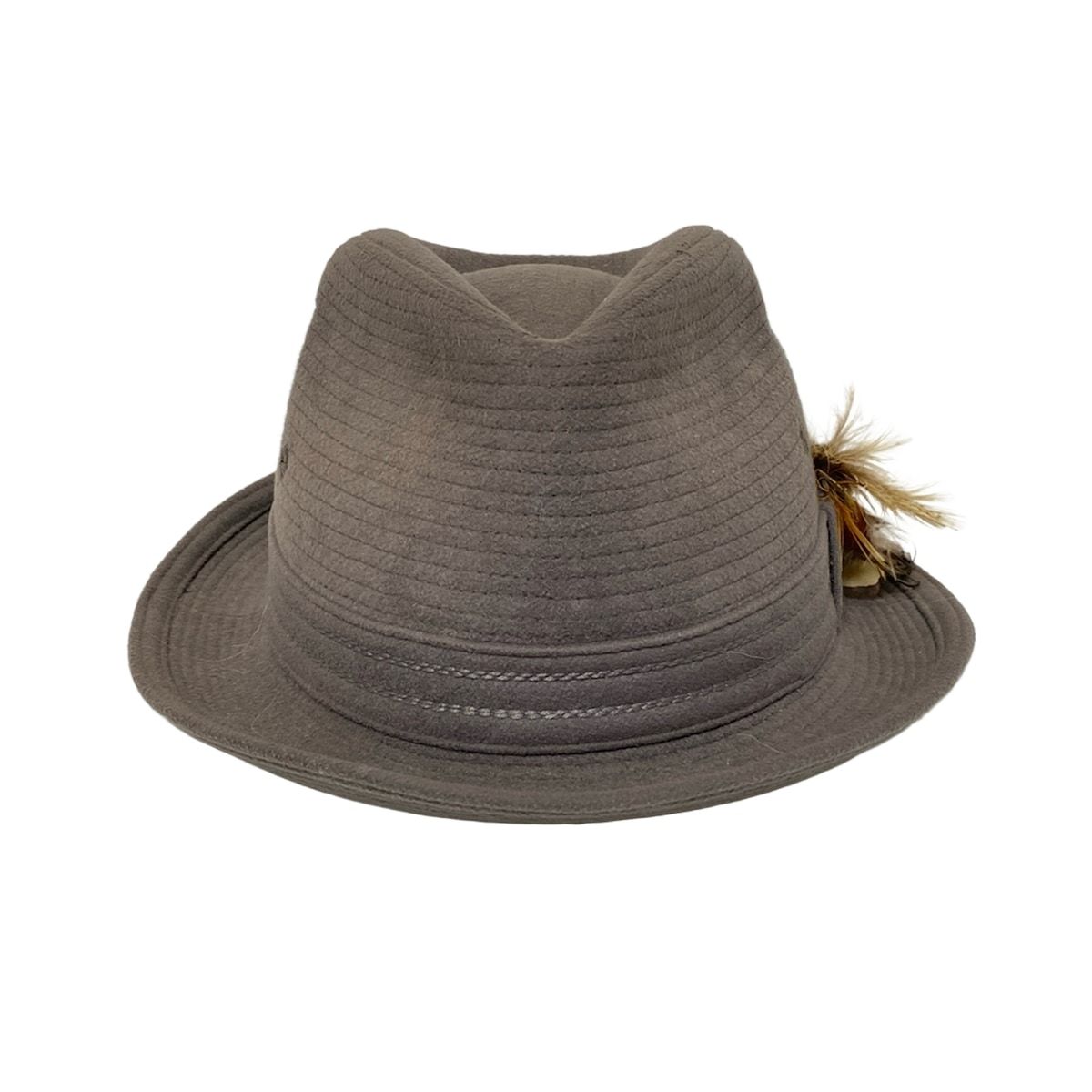 Borsalino ボルサリーノ ハット 55cm - グレー×ベージュ×マルチ