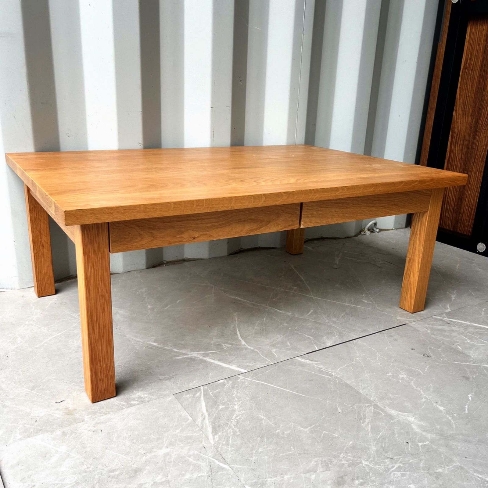 無印良品 オーク材ローテーブル 90×60×35 折りたたみローテーブル・幅