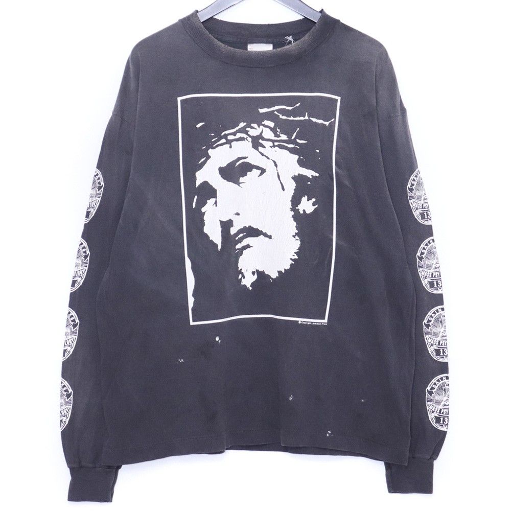 ♥ SAINT MICHAEL LS TEE LOVE SAINT BLACK Mサイズ ブラック SM-HR3-0000-033