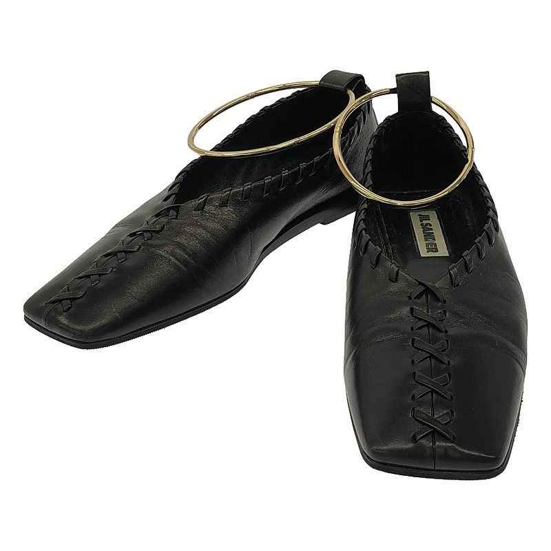 JIL SANDER ブラック レースアップシューズ ジルサンダー JIL SANDER