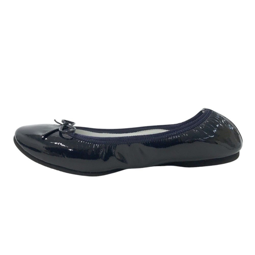 未使用品 kurun tokyo エナメル バレーシューズ【24】黒 フラット 未使用品 kurun tokyo エナメル バレーシューズ【24】黒