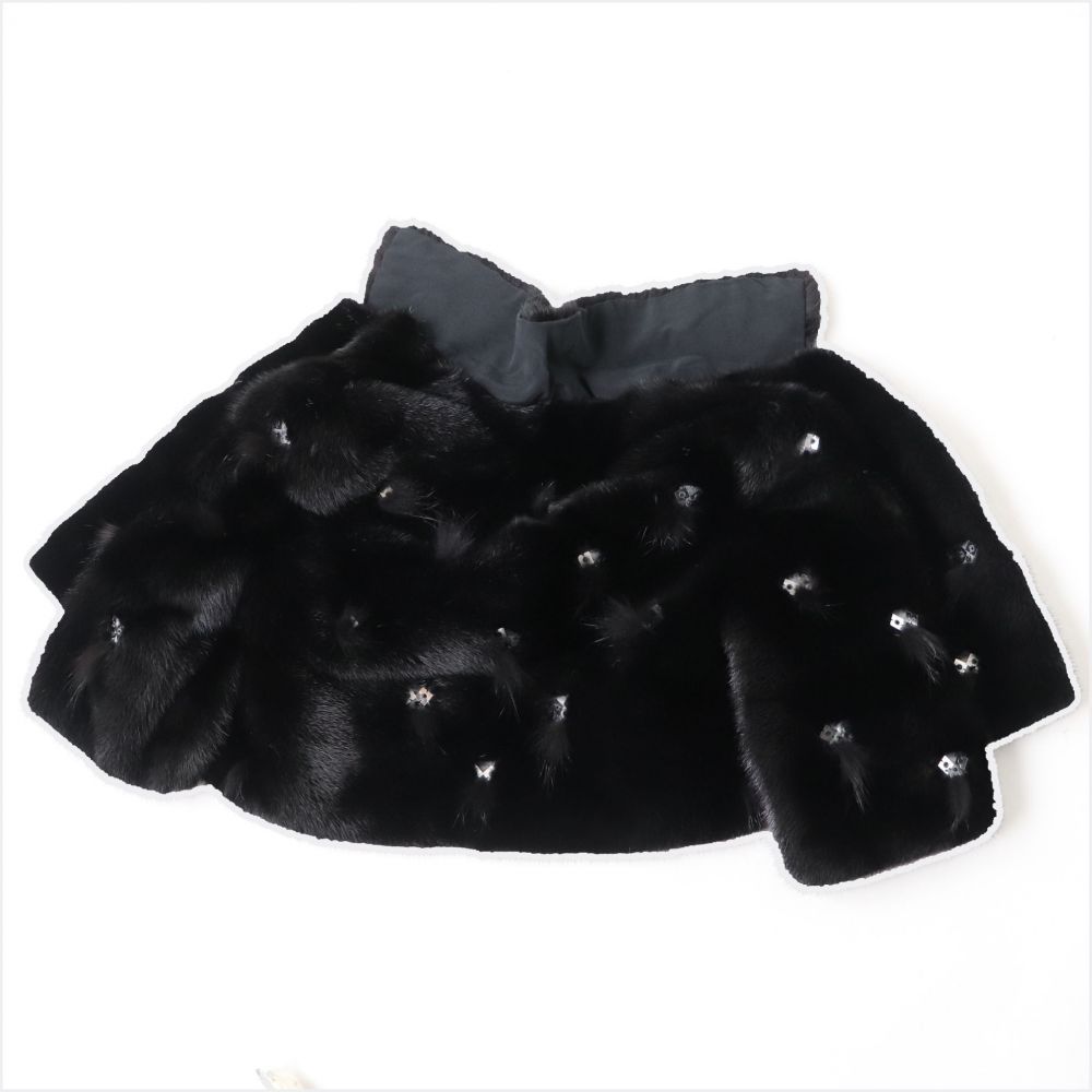 極美品◎毛皮 伊製 FENDI フェンディ レディース ミンク ショート丈