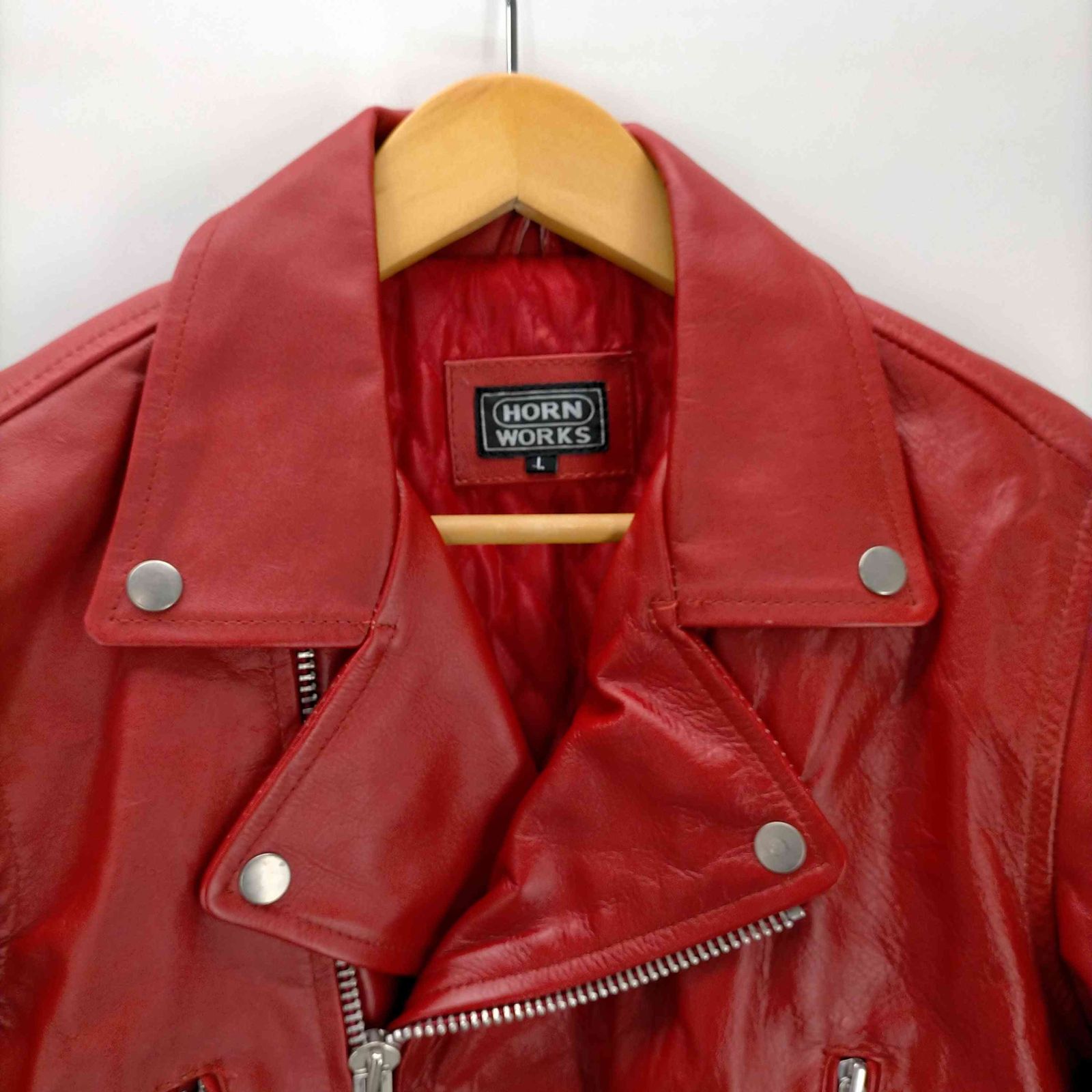 ホーンワークス HORN WORKS 牛革 ダブルライダースジャケット メンズ