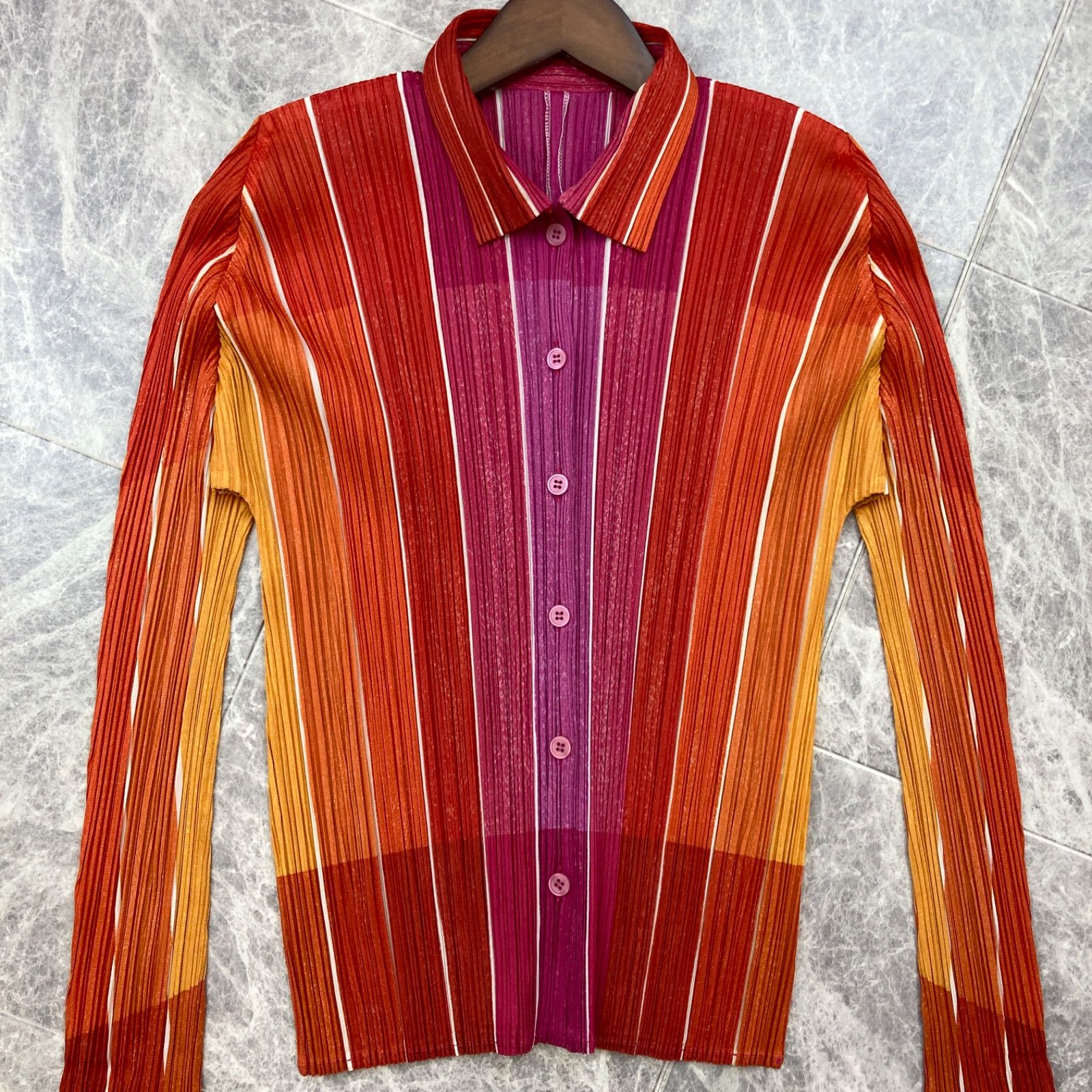 ✨美品✨ PLEATS PLEASE プリーツプリーズ 長袖 ストライプ