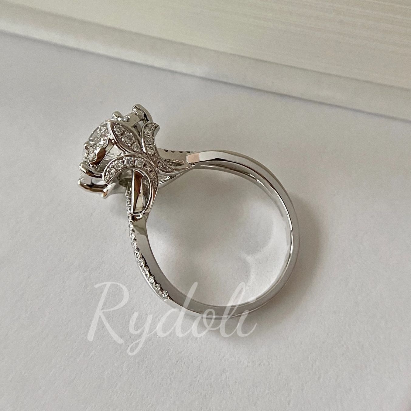 PT950 2.5ct オーダーメイドリング ラボグロウンダイヤモンド IGI鑑定 
