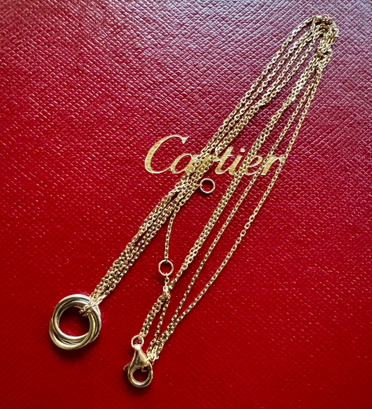 ギャランティ箱付き◆Cartier◆スイートトリニティネックレス*カルティエ 新品磨き済◇ギャランティ箱付き◇Cartier◇スイートトリニティ