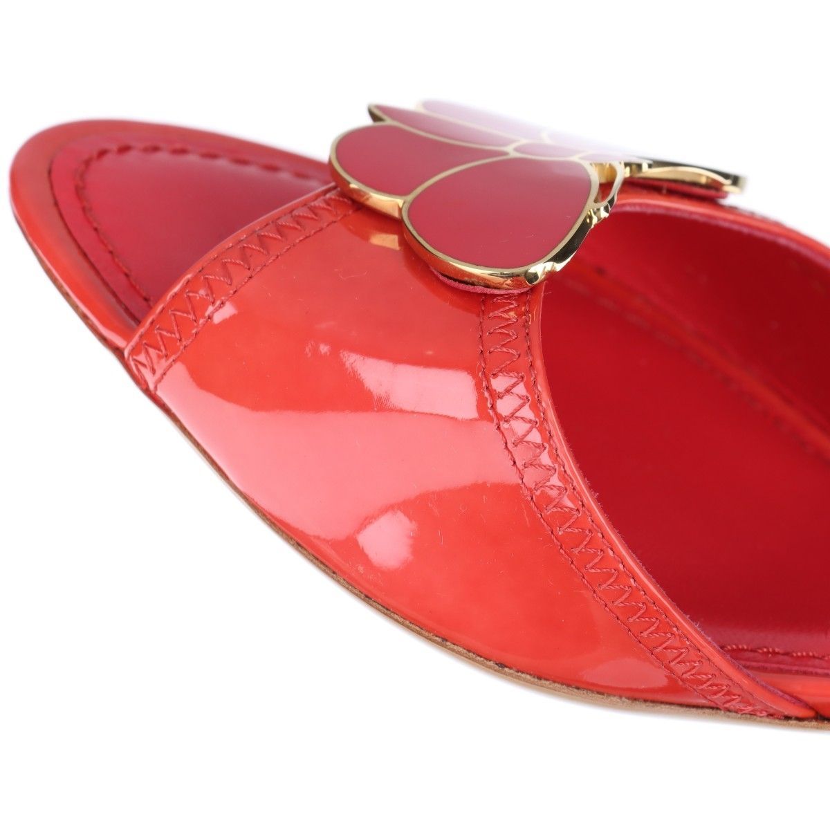 Vマーク パテントレザー