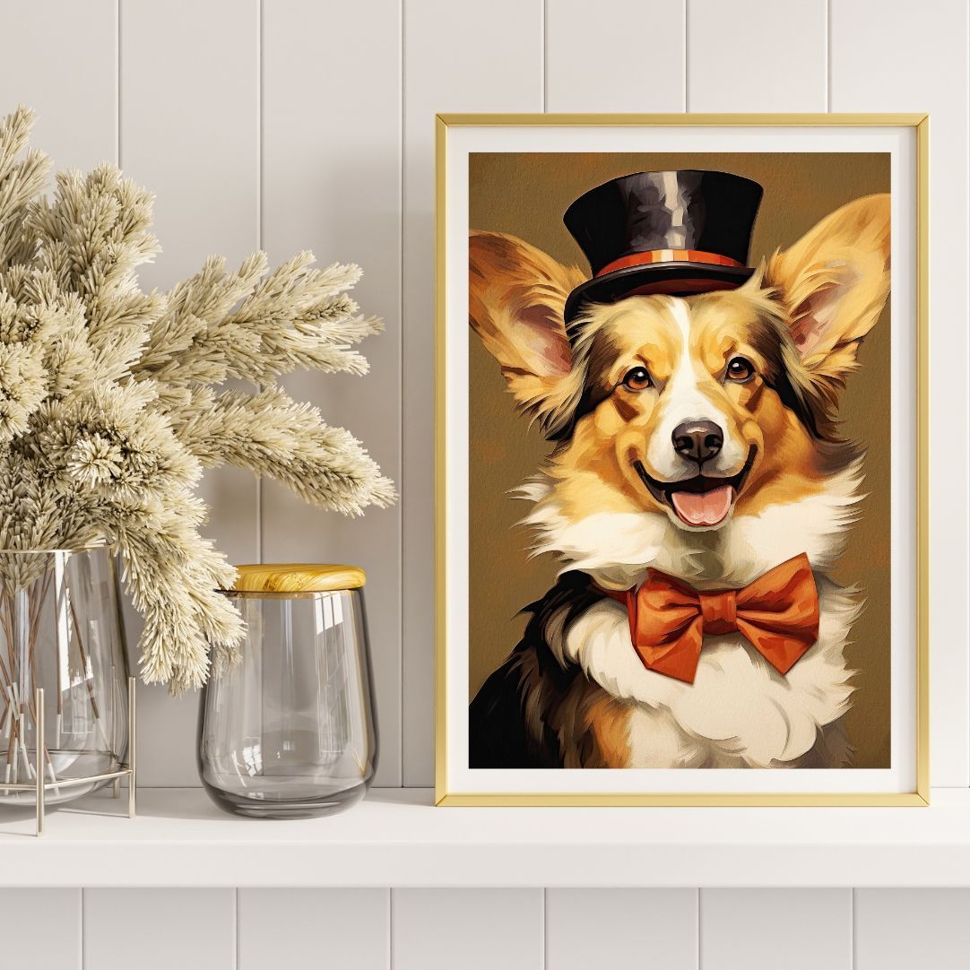 アート スミス作 ウェルシュコーギー プリント アメリカン ウェルシュ