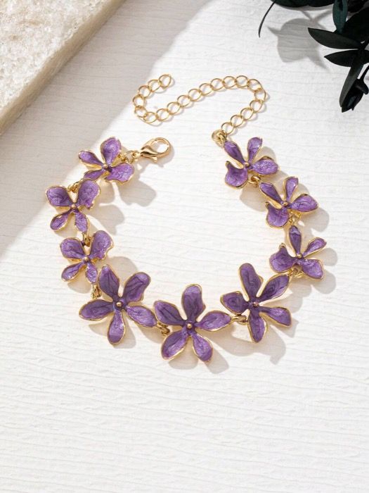 ジュエリー レディース ブレスレット チェーン 1個 エレガントな 花柄