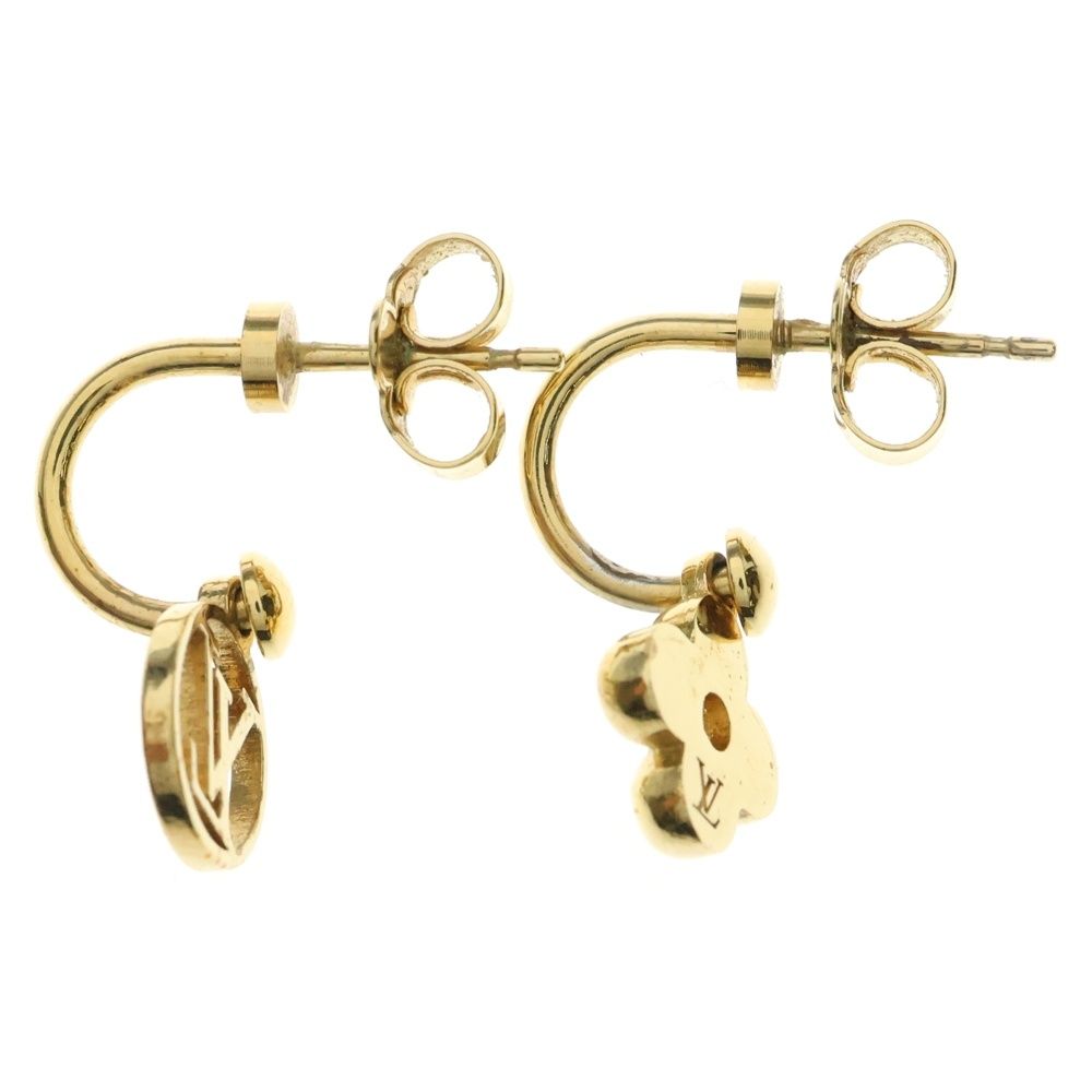 LOUIS VUITTON ルイヴィトン ブックル ドレイユ ブルーミング モノグラム フラワー LVサークル ピアス ゴールド DECORATOM_COM_BR