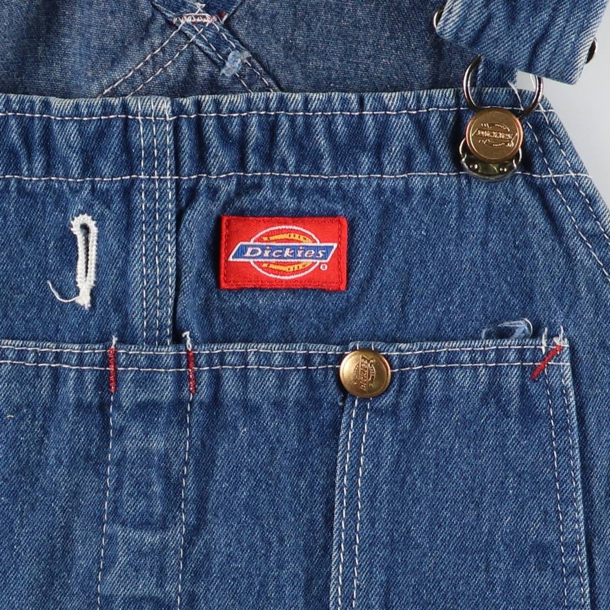 古着 90年代 ディッキーズ Dickies デニムオーバーオール USA製