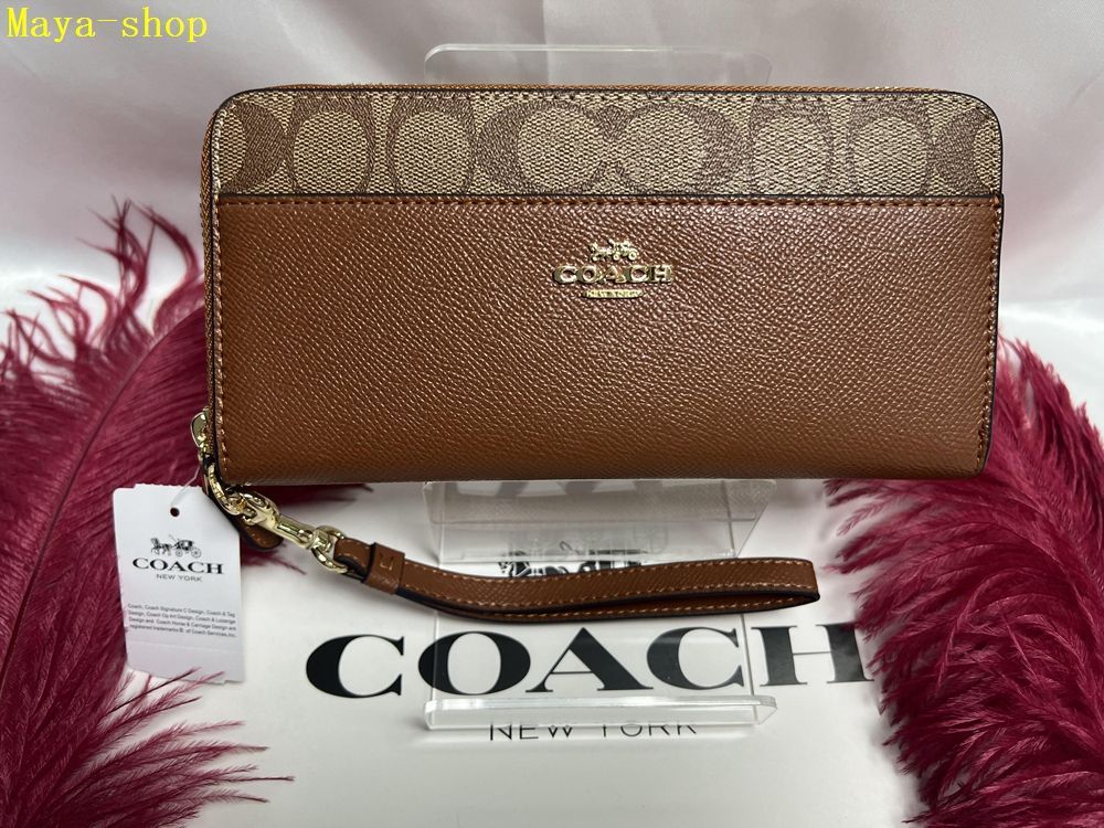 コーチ COACH 長財布 財布 シグネチャー ラウンドファスナー ラグジュアリー アコーディオン ジップ ウォレット プレゼント 父の日母の日長財布 レディース ファッション 新品未使用 ブランドA200 F76971 4G6QD