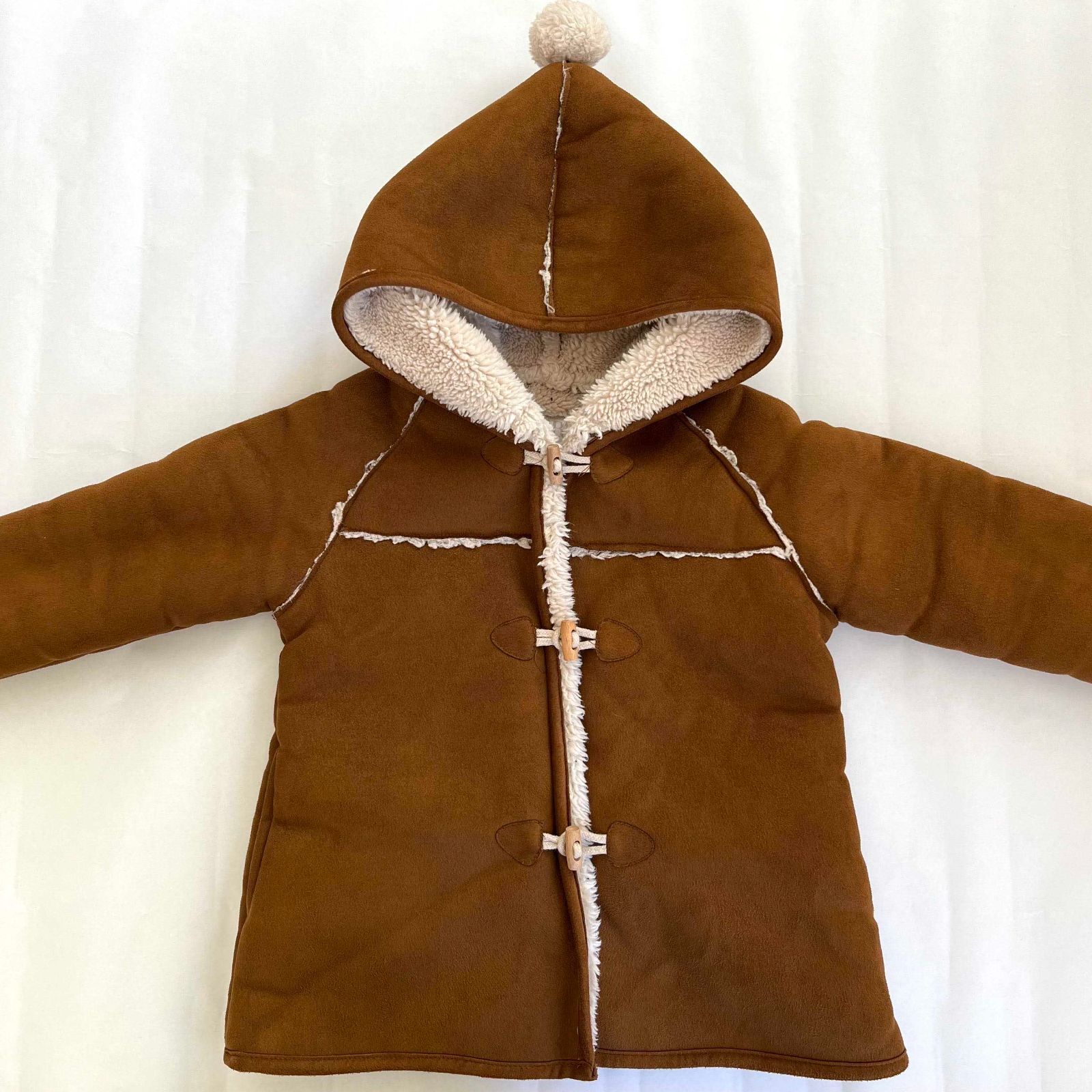 ZARA BABY ザラ フェイクムートン ボア コート アウター 110cm - メルカリ