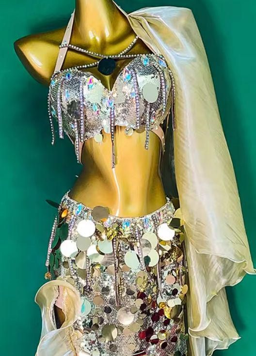 ベリーダンス オリエンタル衣装 インナー付 ゴールド オーダーメイド ベリーダンス オリエンタル衣装 インナー付 ゴールド オーダーメイド