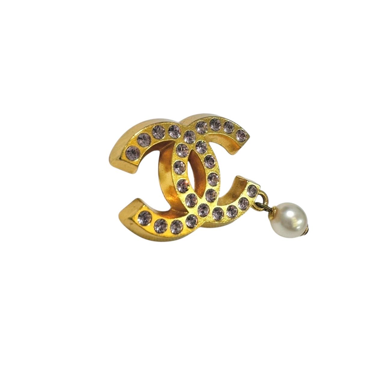 ブローチ ココマーク ラインストーン 02 P CHANEL アクセサリー CHANEL シャネル ココマーク ブローチ 02P ラインストーン パール