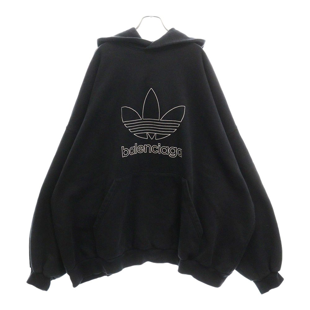 BALENCIAGA (バレンシアガ) 23SS ×adidas Unisex Hoodie アディダス ロゴプリントプルオーバースウェットパーカー  フーディー グリーン 712396 TNVA9 - メルカリ