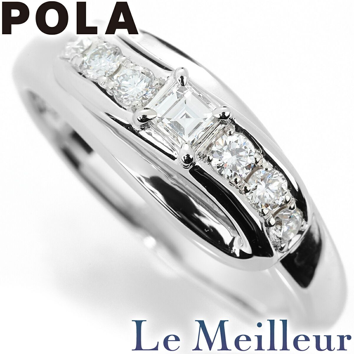 ポーラ リング 指輪 ダイヤモンド 0.28ct Pt900 12号 POLA プレラブド 返品OK