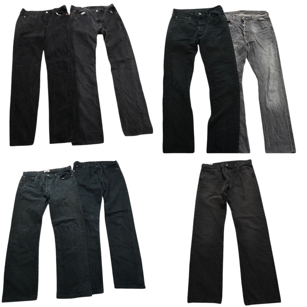 古着卸 リーバイス 501 デニム ブラックデニム パンツ 7枚セット メンズ 34 |35 |36 アメカジ フェード 古着 NA5727