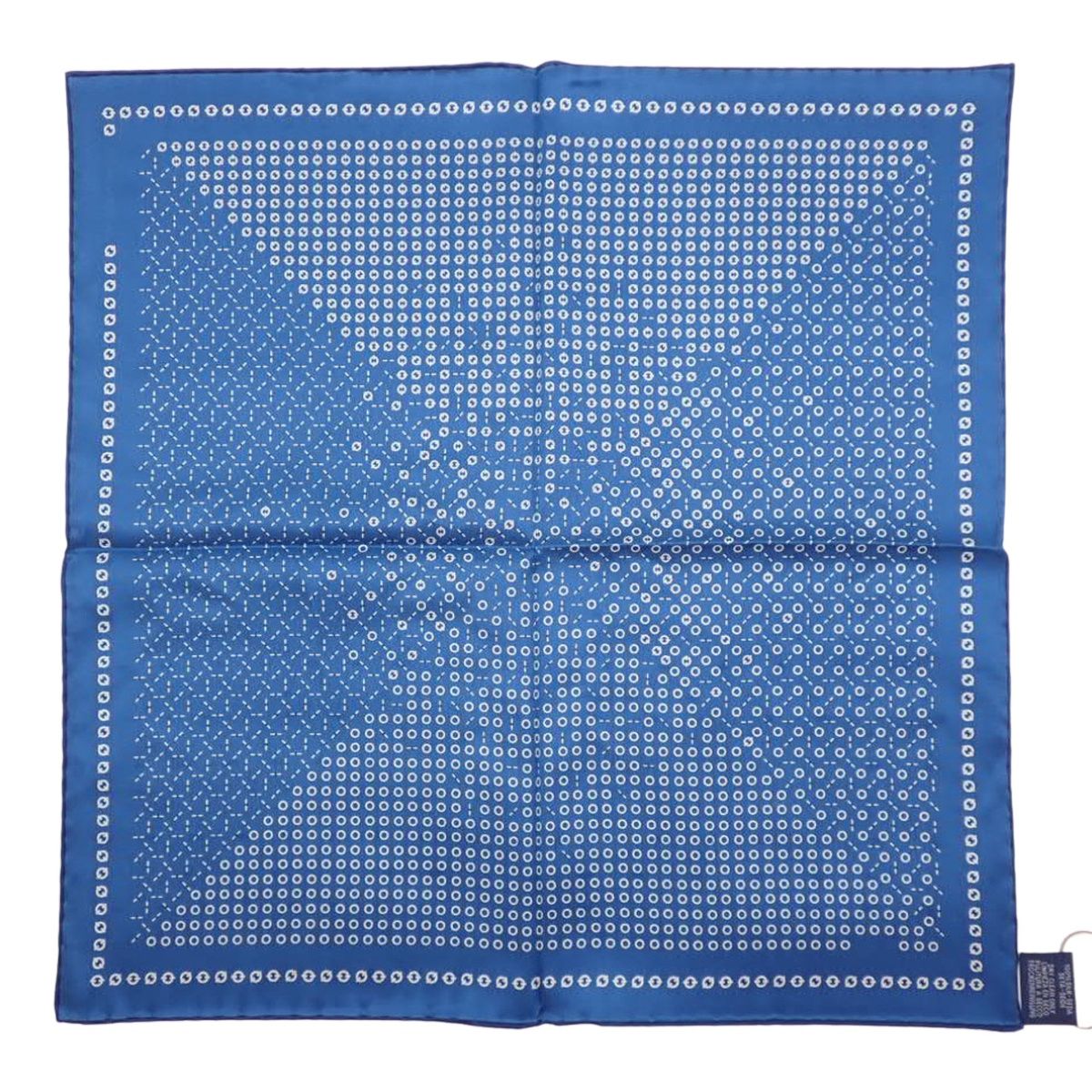 HERMES(エルメス) カレ45 ガヴロッシュ ブルー青 ホワイト白 シルク  