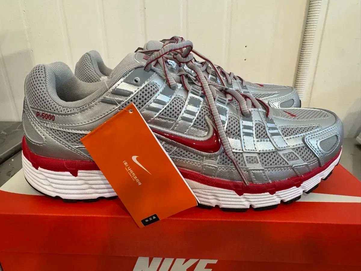 NIKE ナイキ P ー 6000 メタリック シルバー|レッド 280