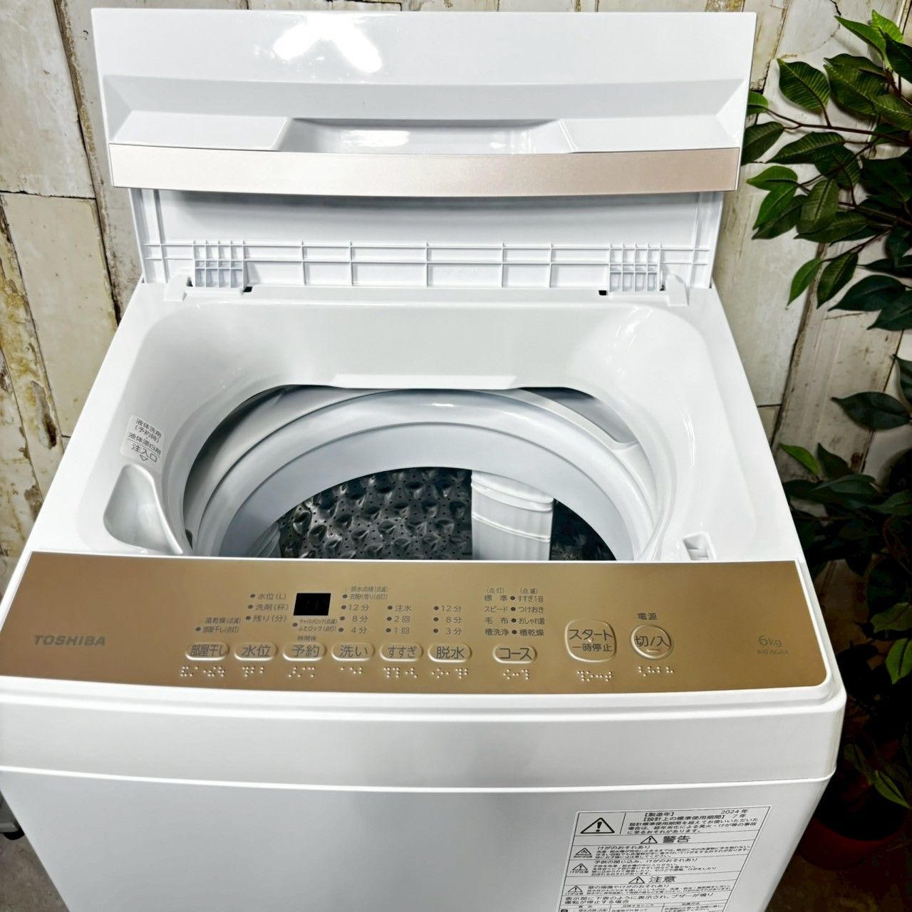 J4116 6ヶ月保証付き！ TOSHIBA 東芝 6.0kg洗濯機 AW-6G9 2021年製