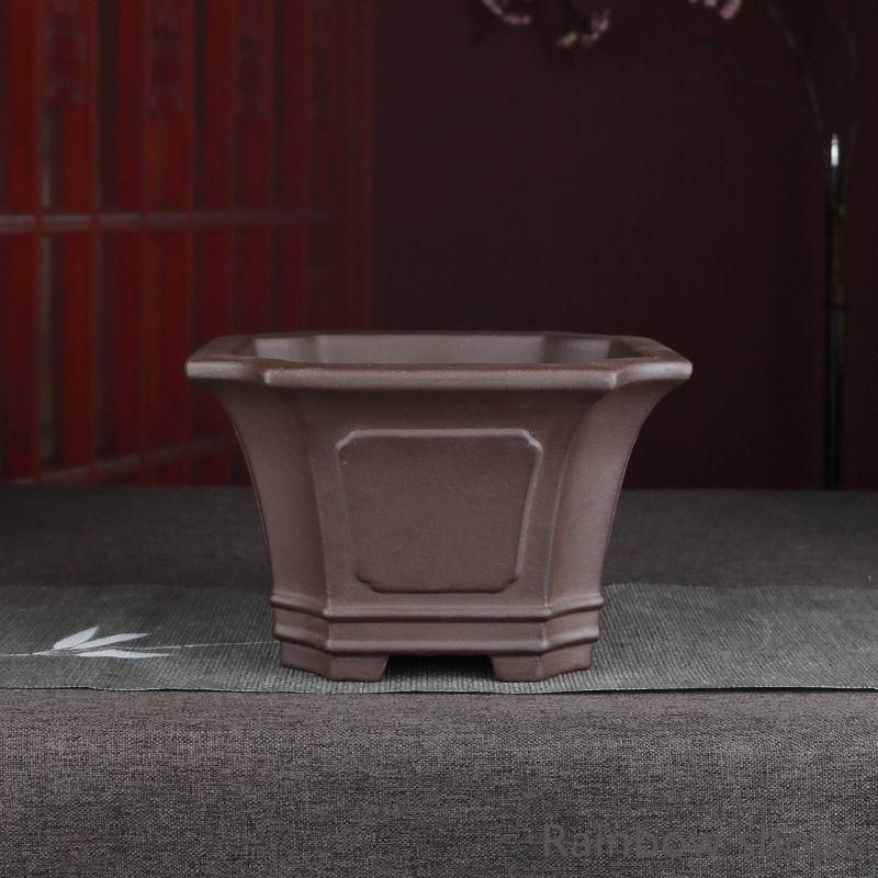 新品未使用】四角い鉢植え 紫砂鉢 盆栽鉢 植木鉢 小品盆栽鉢 大