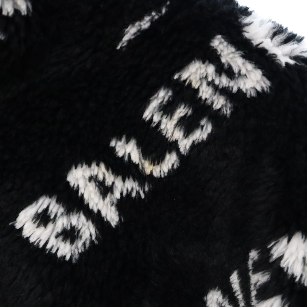 BALENCIAGA (バレンシアガ) 19AW フラフィー ロゴ ボアフリース ジップ
