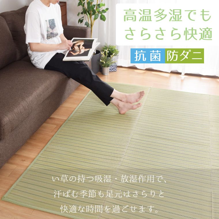 い草 ラグ ラグマット 夏用 カーペット 3畳 約180×240cm 抗菌 防ダニ