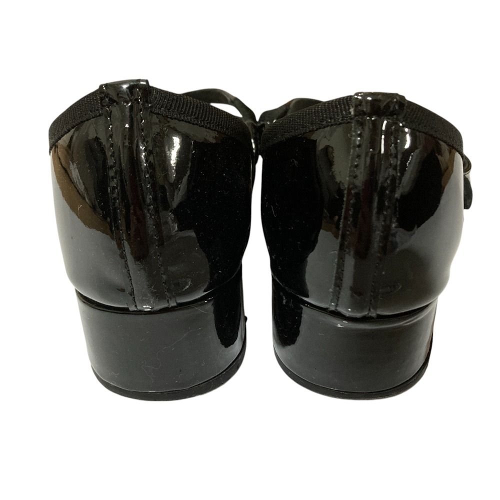 美品】repetto☆パテントレザーパンプス☆24cm☆ブラック 黒☆