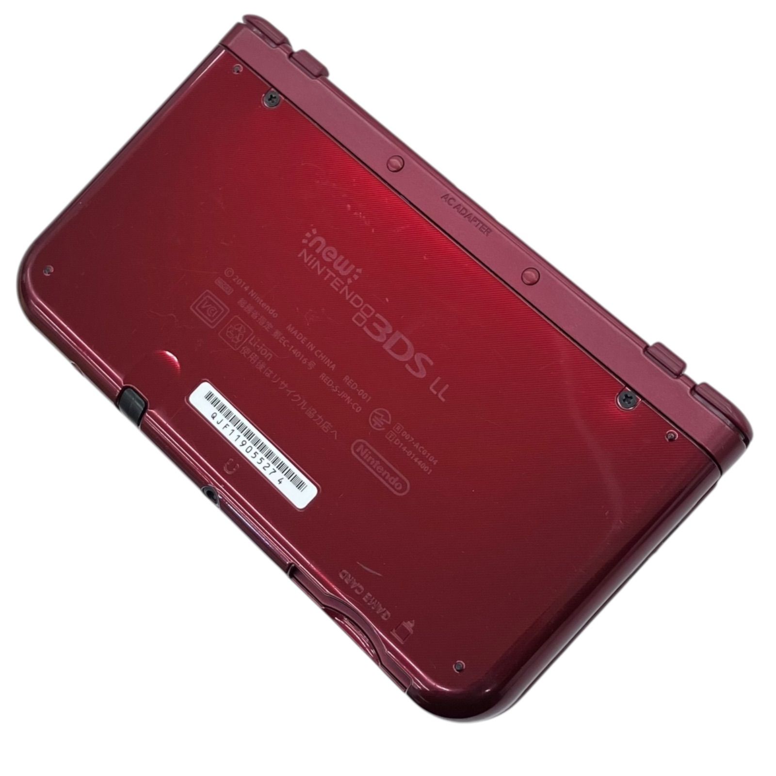 186000 充電器付き☆ 現状品 任天堂 new Nintendo3DS LL RED-001
