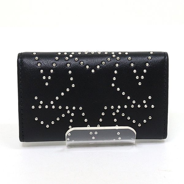 ジミーチュウ JIMMY CHOO スタースタッズ 6連キーケース ブラック シルバー金具 【中古】Sランク ジミーチュウ JIMMY CHOO スタースタッズ 6連キーケース ブラック
