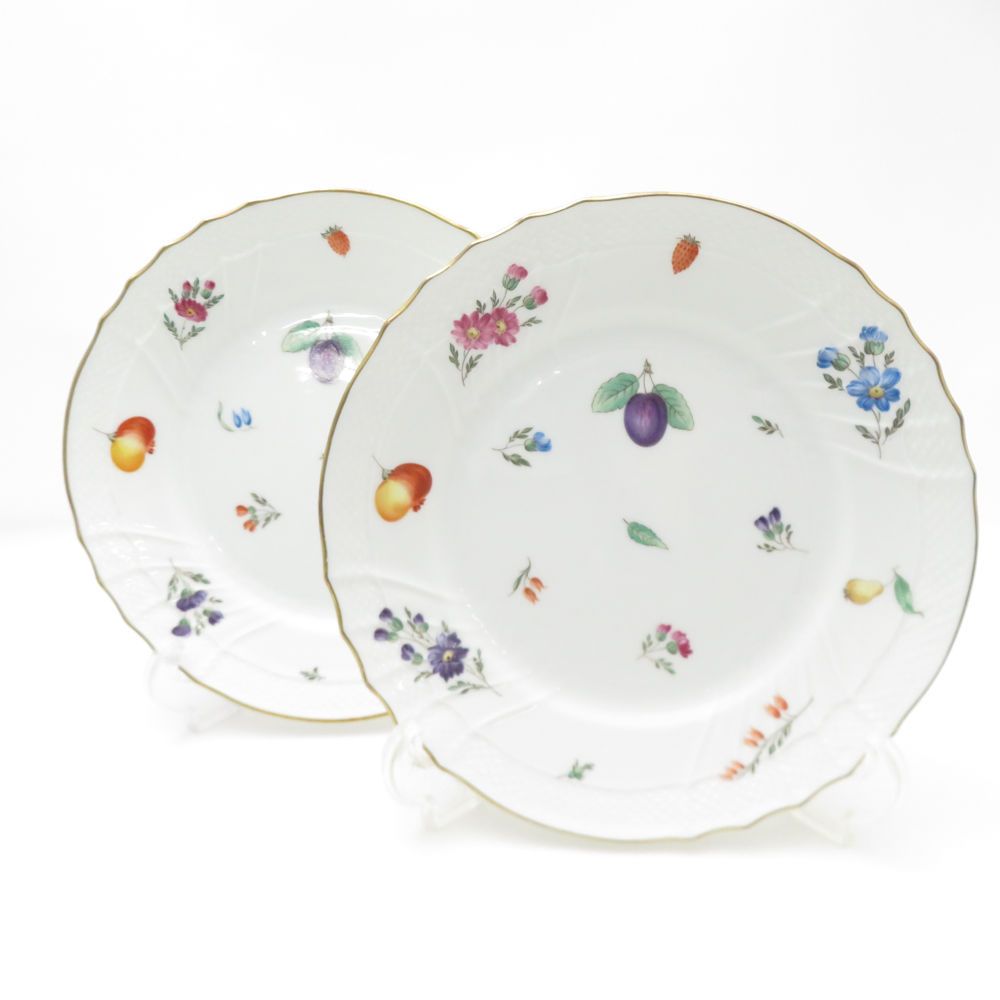 Richard Ginori リチャードジノリ ペルージャ ベッキオフルーツ 中皿 2枚 19cmプレート ペア ケーキ SO3664U2