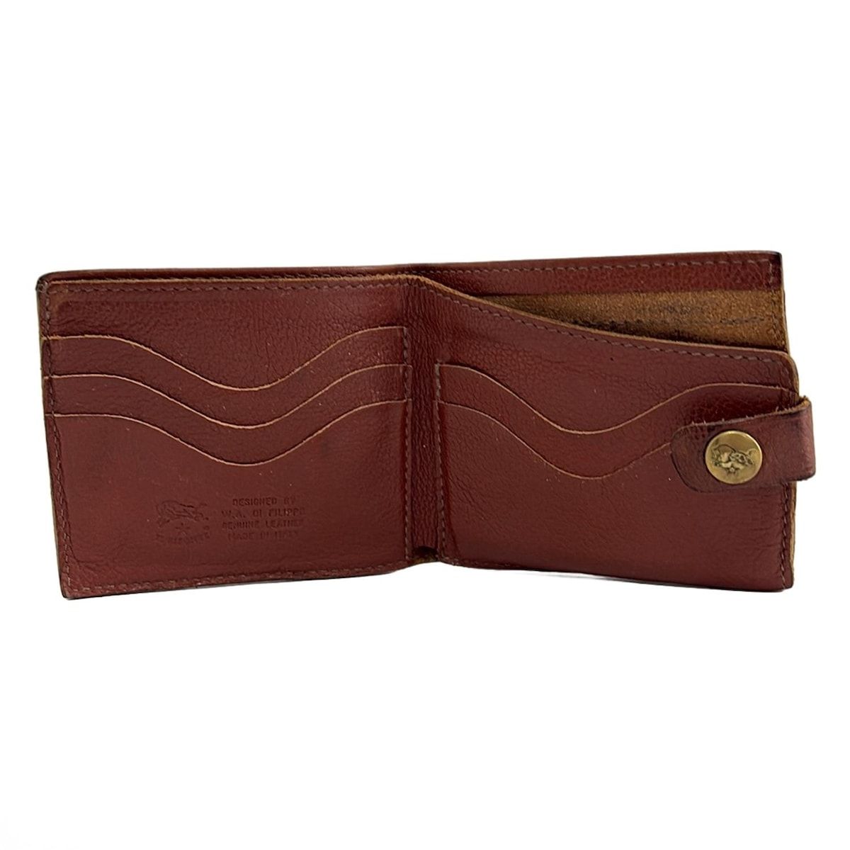 美品,がま口,折り財布IL BISONTE,レディース,メンズ IL BISONTE