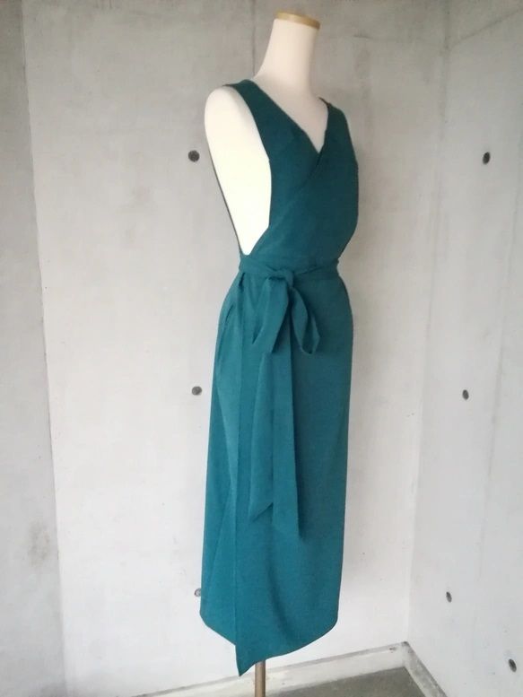 7 L 10 梨地ストレッチ ピーコックグリーン 茶道お稽古用エプロンウエストリボン127100 72 3 トースター キッチン用品セット