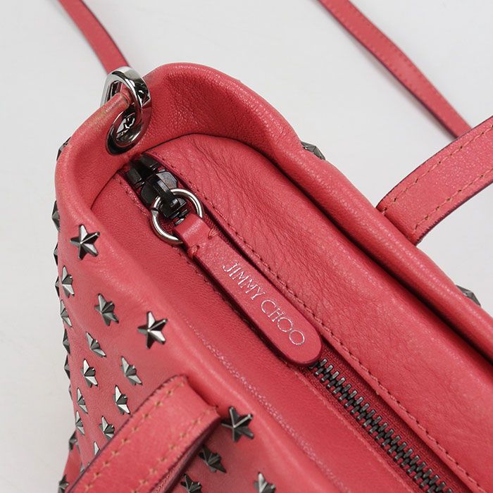 JIMMY CHOO ジミーチュウ 2WAY MINISARA トートバッグ レザー【中古