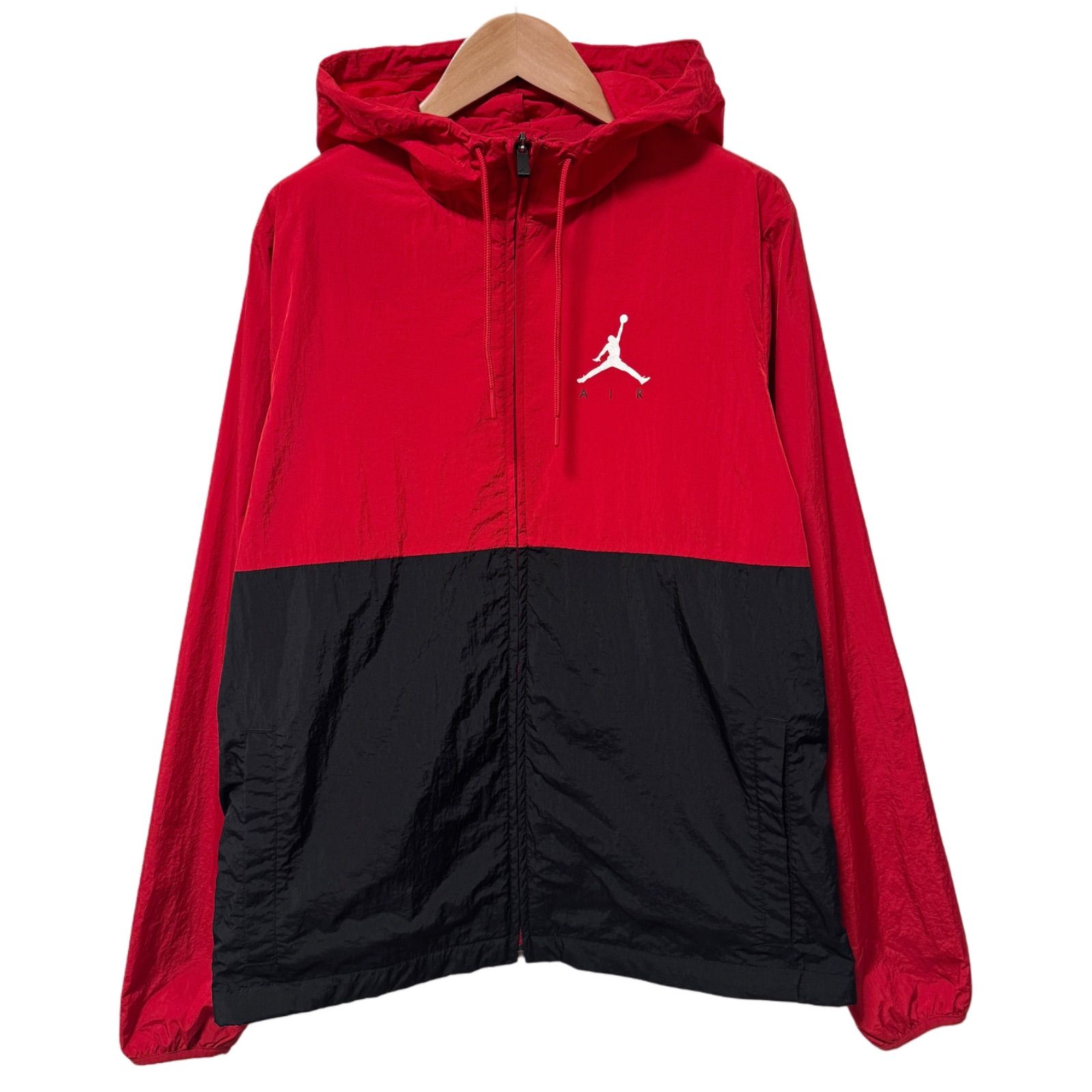 ナイキ ジョーダン サテンジャケット ウィングマーク 黒/赤 オリジナル 80's NIKE AIR JORDAN 紺タグ ウイングロゴ ナイロンジャケット