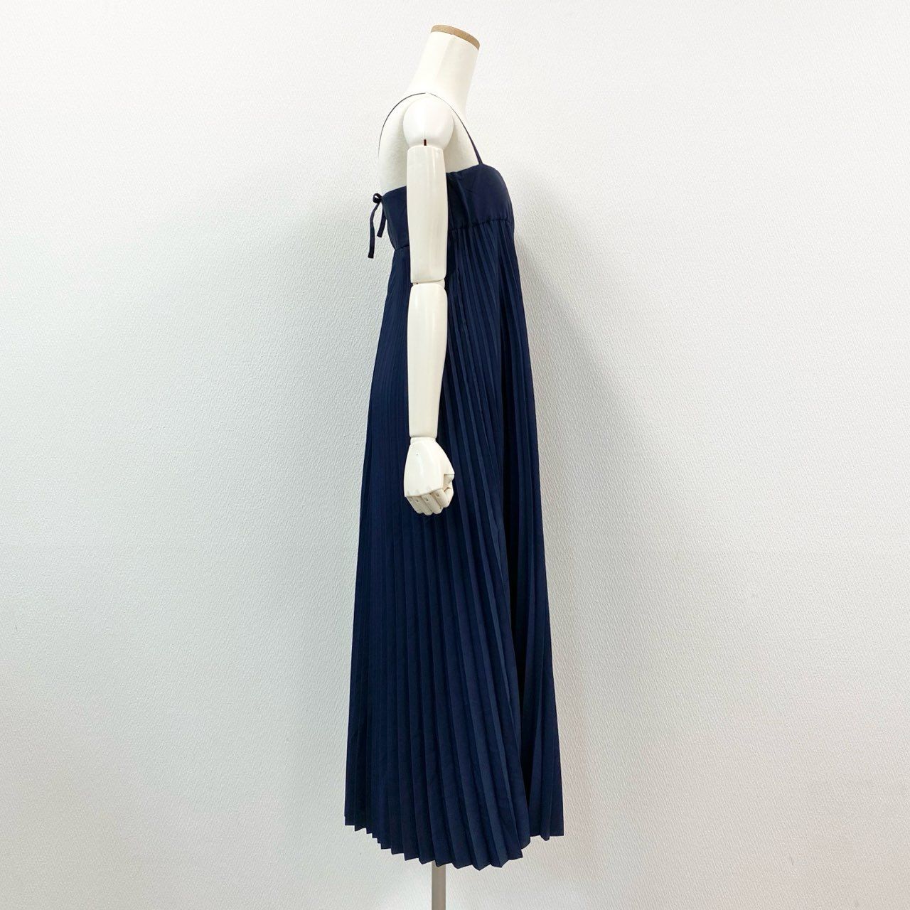 20j6 HYKE ハイク TAFFETA PLEATED MAXI DRESS プリーツ キャミ