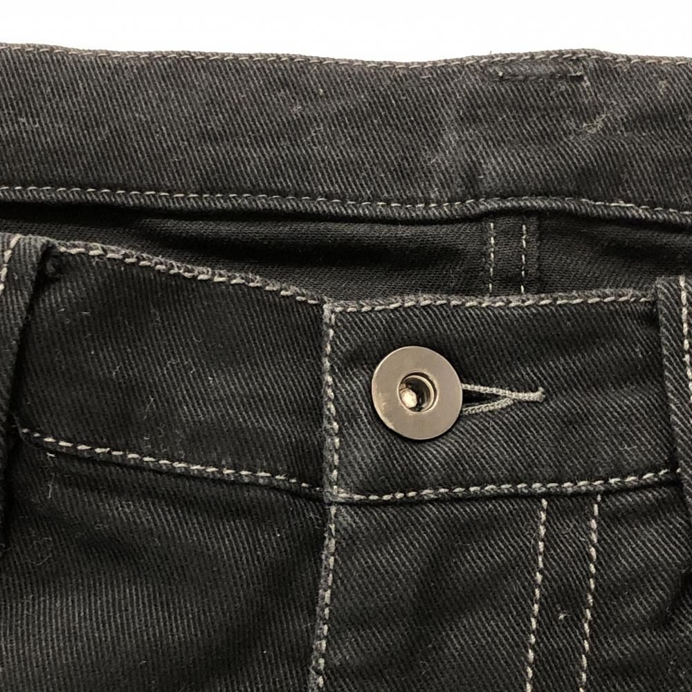 美品 パーリーゲイツ ストレッチパンツ サイズ0 グレー ブラックゴルフウェア パーリーゲイツ パンツ 黒 ステッチグレー ストレッチ メンズ 4