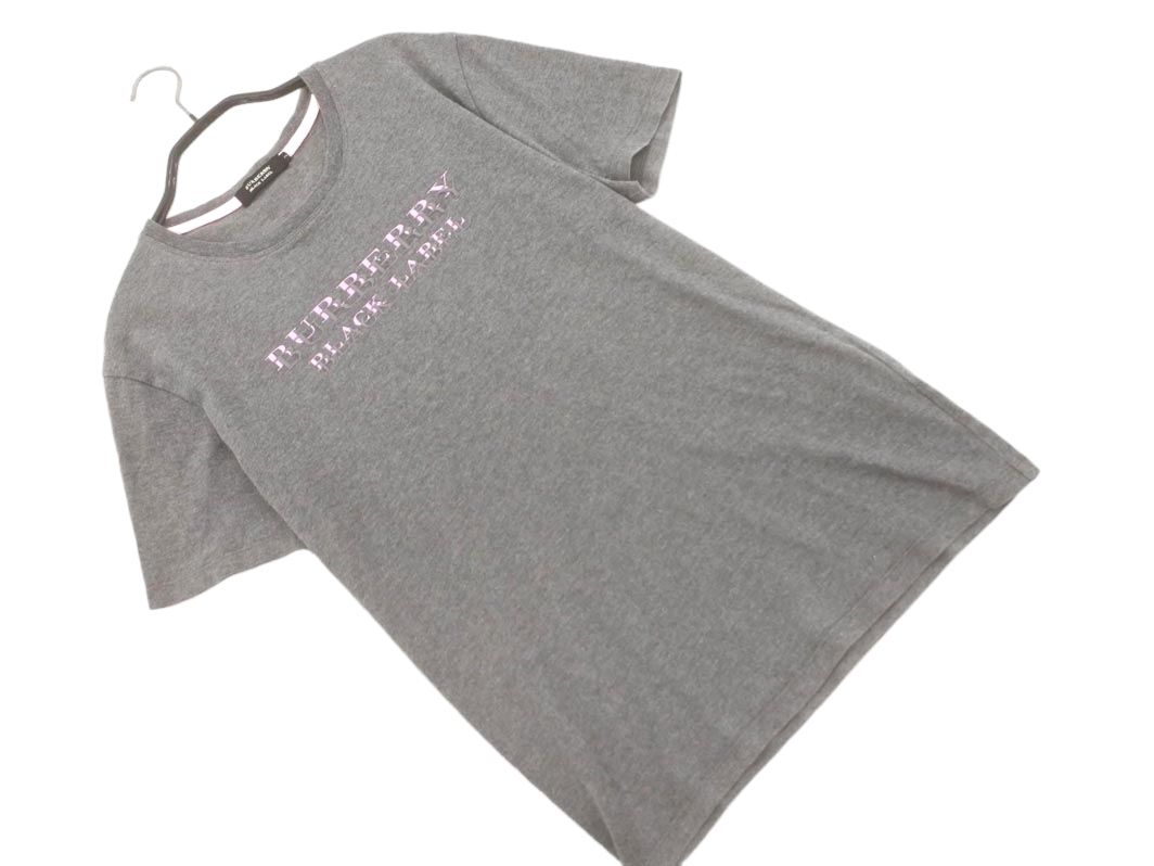 BURBERRY ロゴプリント Tシャツ グレー BURBERRY バーバリー ロゴ 刺繍 Tシャツ size2/グレー