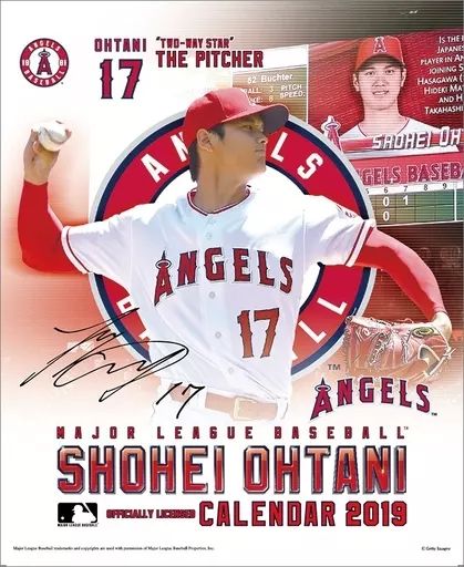 大谷翔平 初の公式 特大 壁掛けカレンダー 2019 大判サイズ