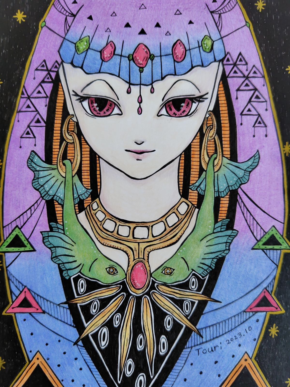 絵画　作品　手描き　原画 無題 ／ 2Lサイズ 手描き 原画 - メルカリ